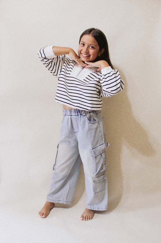 Denim Cargo Pants