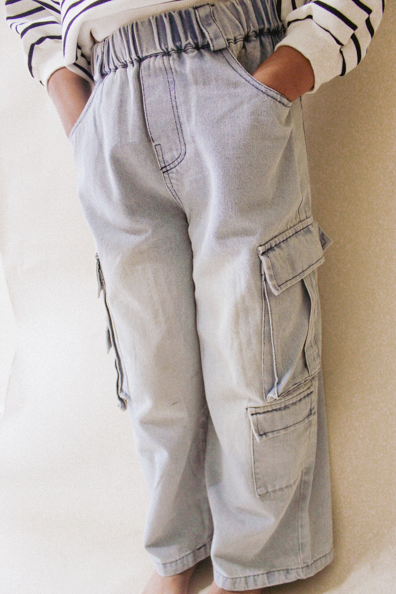 Denim Cargo Pants