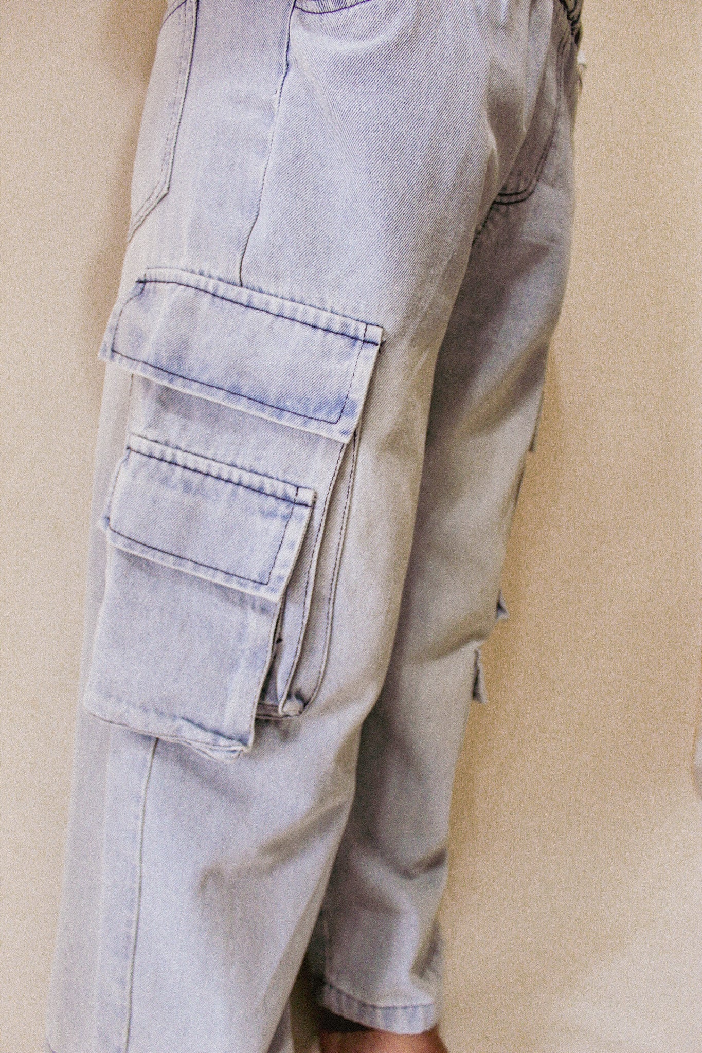 Denim Cargo Pants