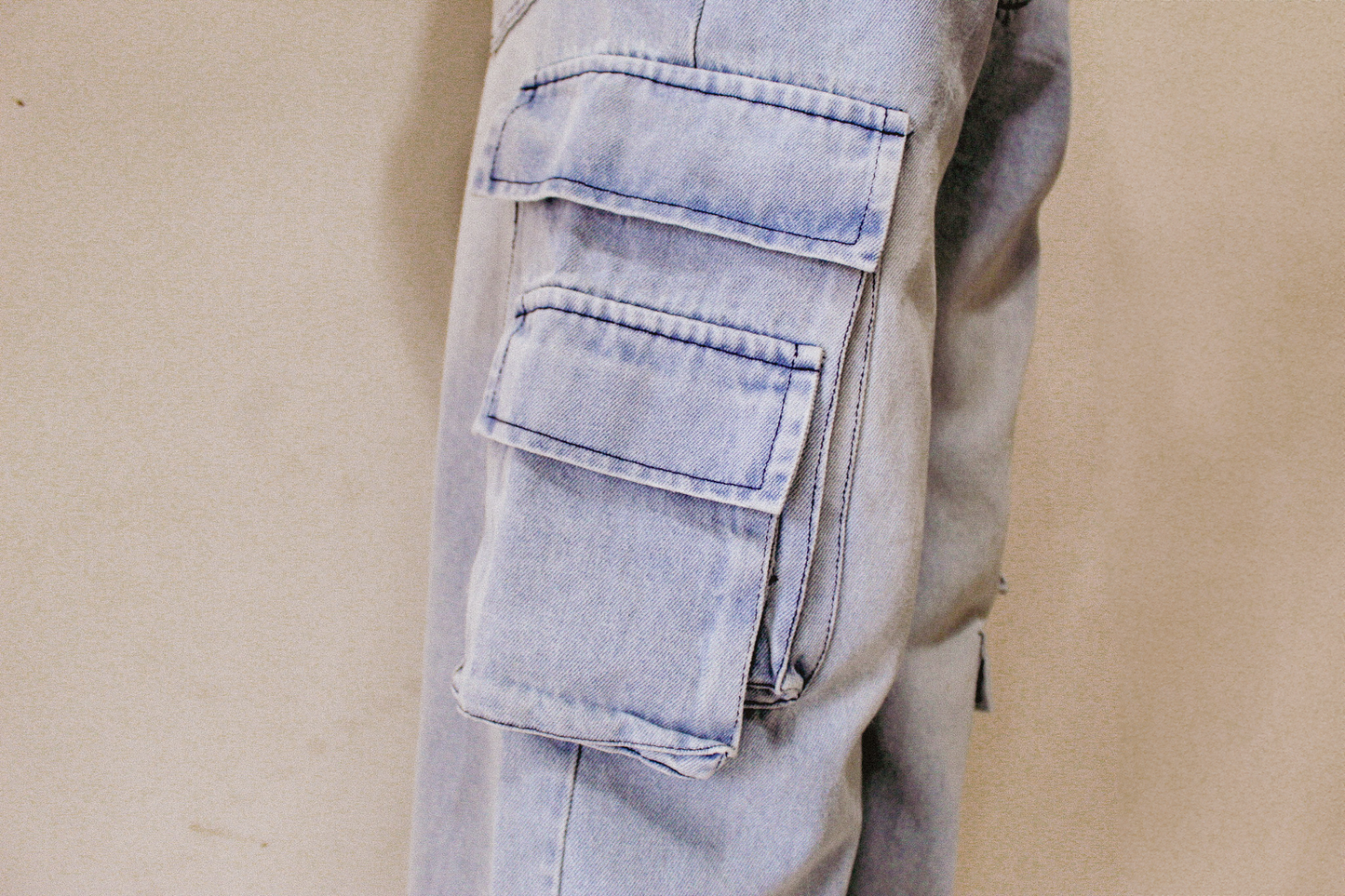 Denim Cargo Pants